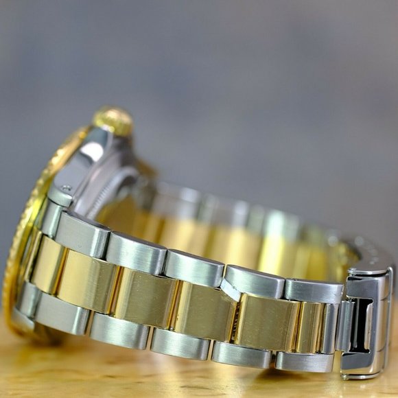 MEN'S ROLEX SUBMARINER 2TONE BLACK DIAL 40MM WATCH ORIGINAL BOX & PAPERS 16803 - Picture 8 of 15